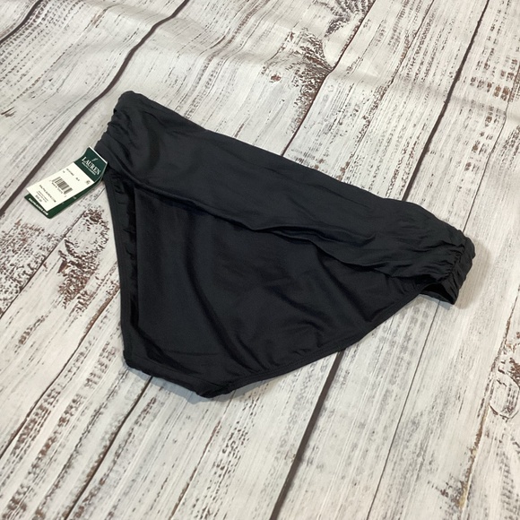 325. Ralph Lauren Black Fold Over Bikini Bottom NWT Size 14 - Picture 3 of 3
